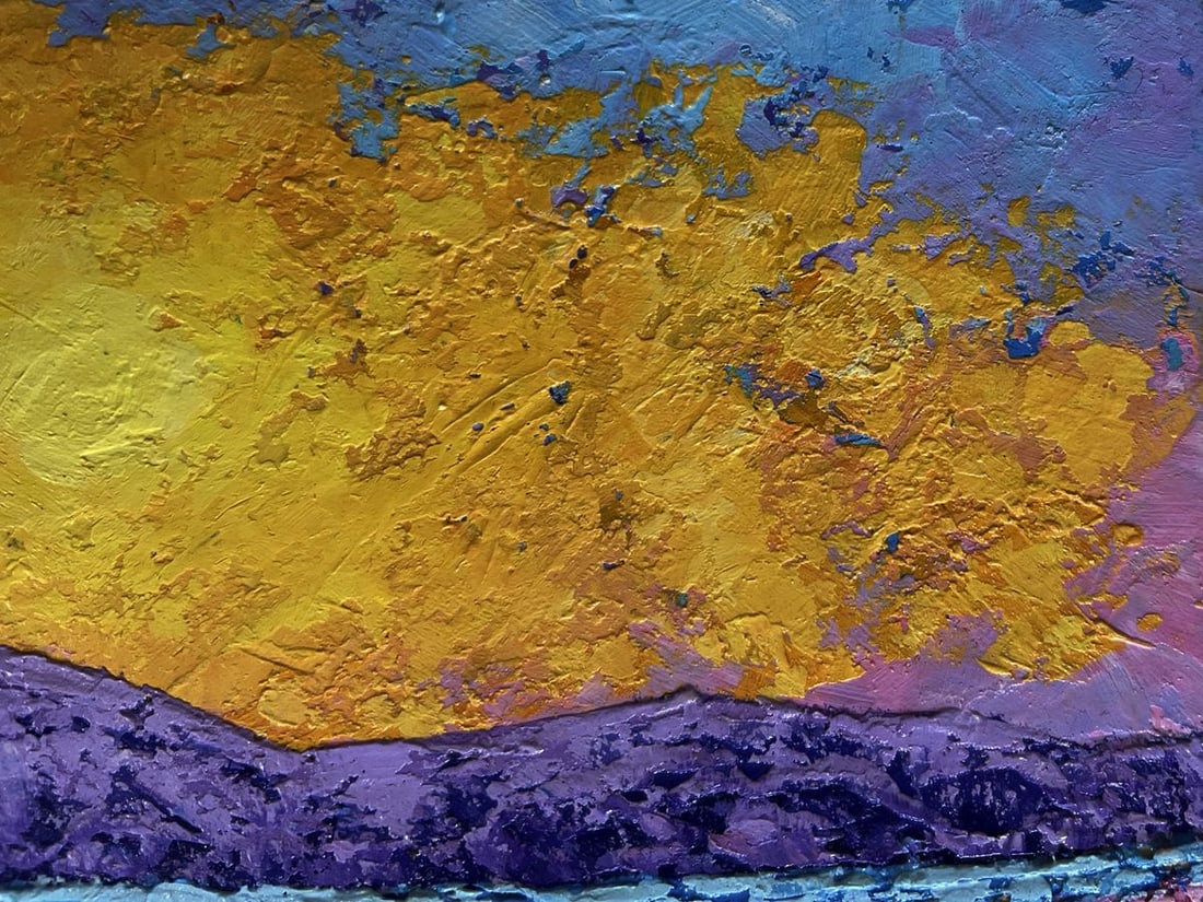 Oil painting Summer flower fields and sunset V. Zadorozhnya - 4