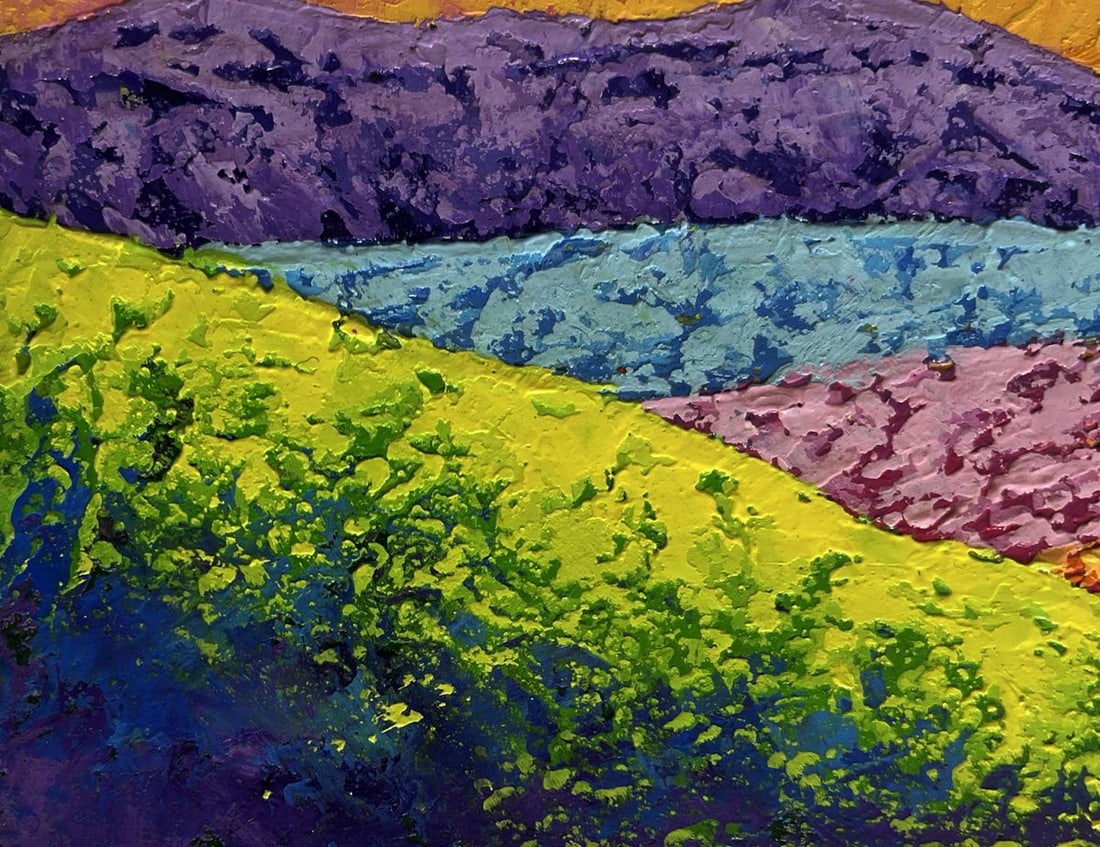 Oil painting Summer flower fields and sunset V. Zadorozhnya - 6