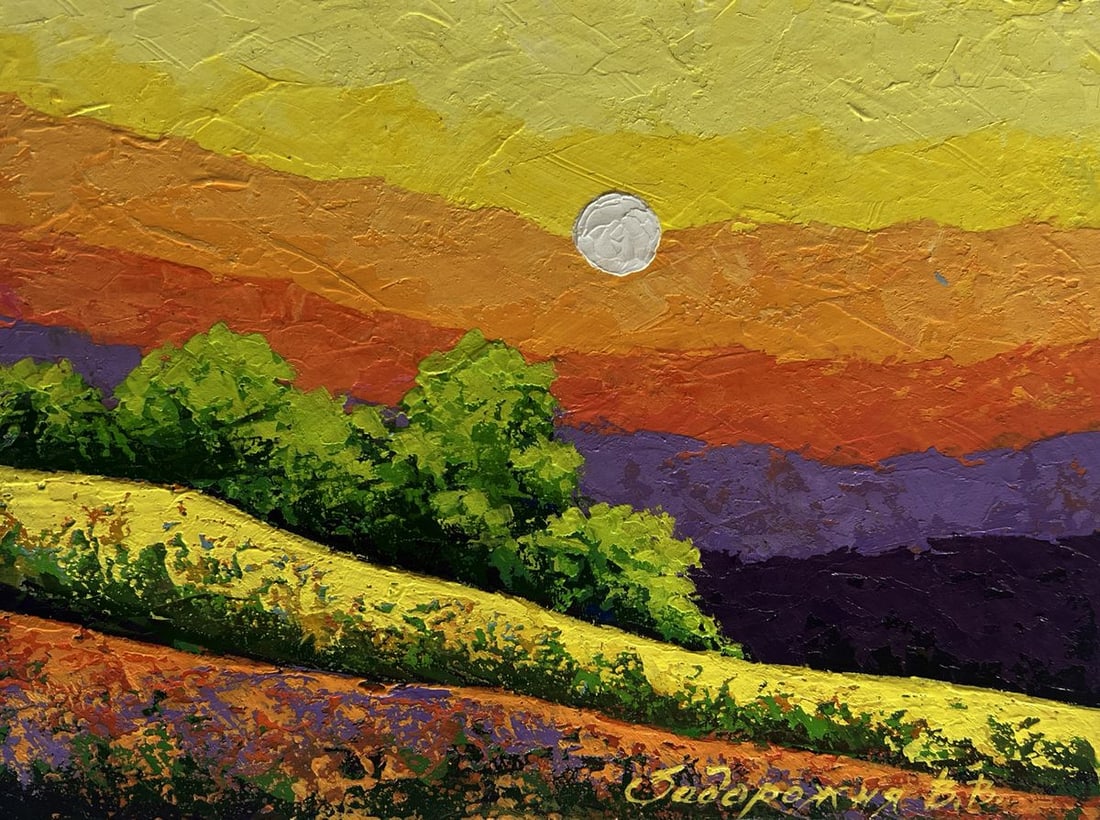 Oil painting Different shades of sunset V. Zadorozhnya - 3