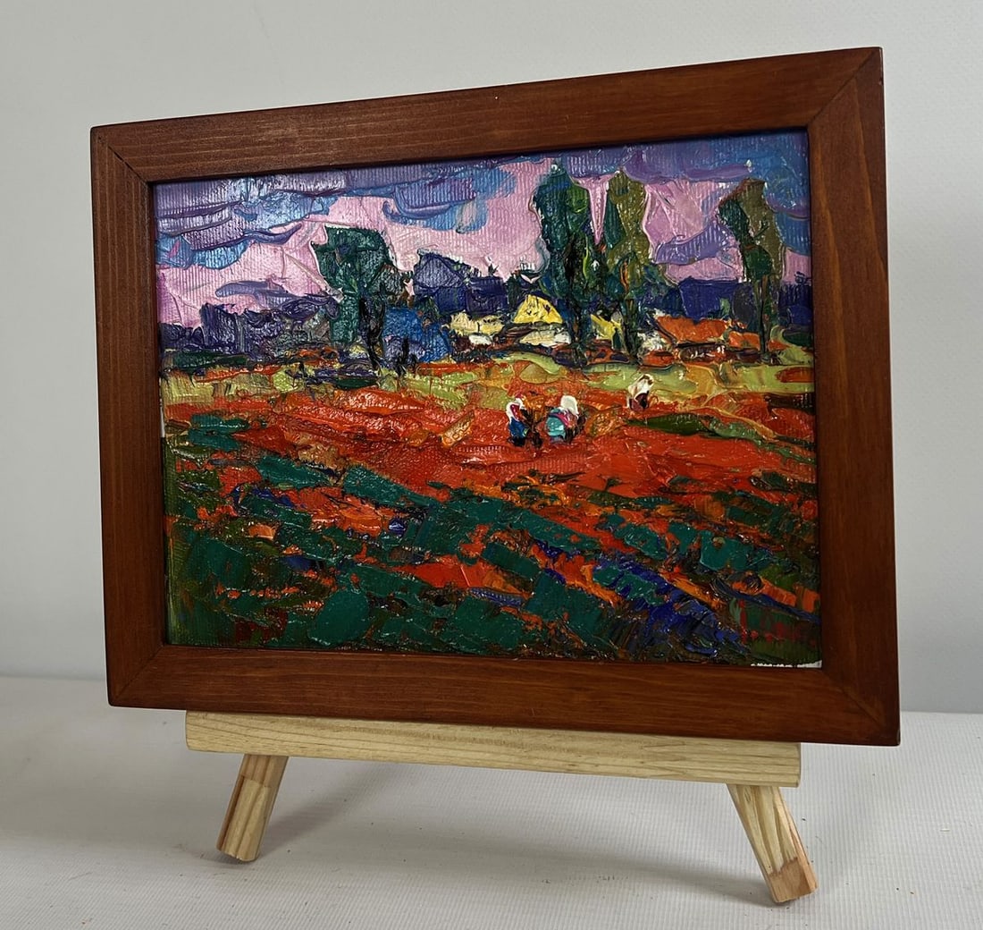 Oil painting Buckwheat stubble Oksana Kalenyuk - 2