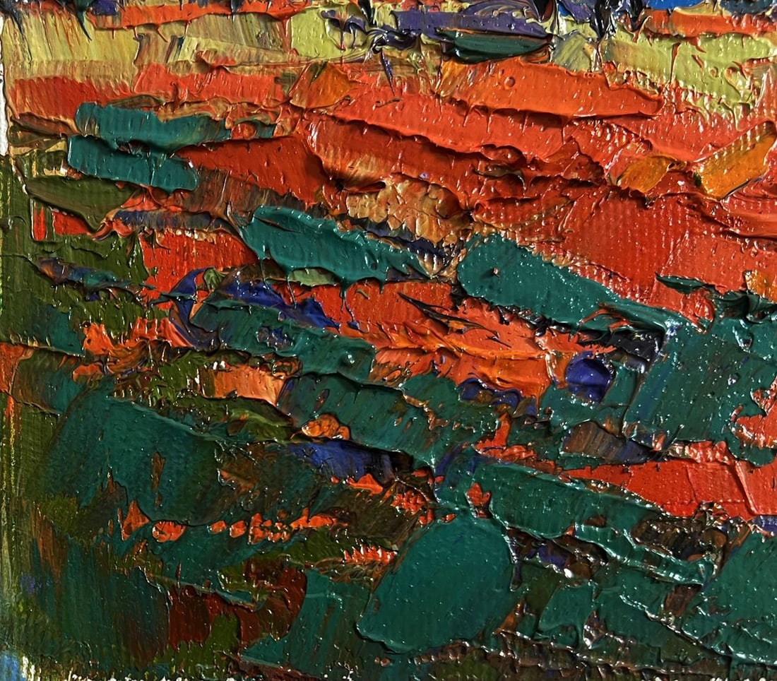 Oil painting Buckwheat stubble Oksana Kalenyuk - 6