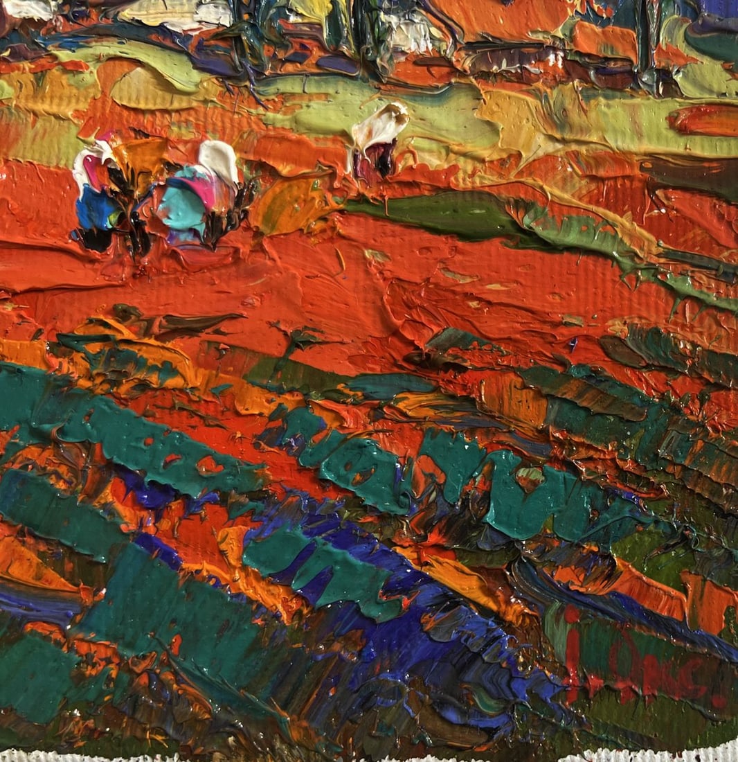 Oil painting Buckwheat stubble Oksana Kalenyuk - 7