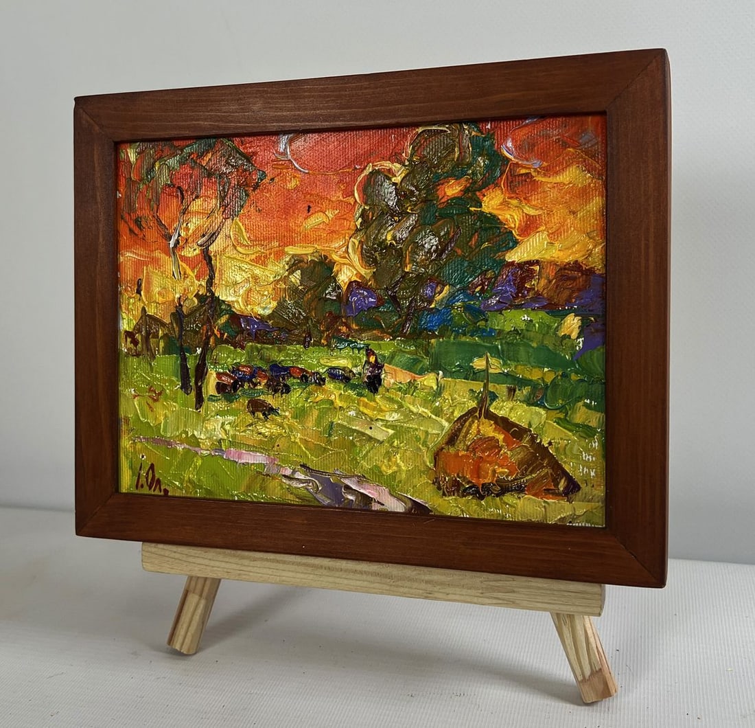 Oil painting The summer sky is burning Alex Kalenyuk - 2