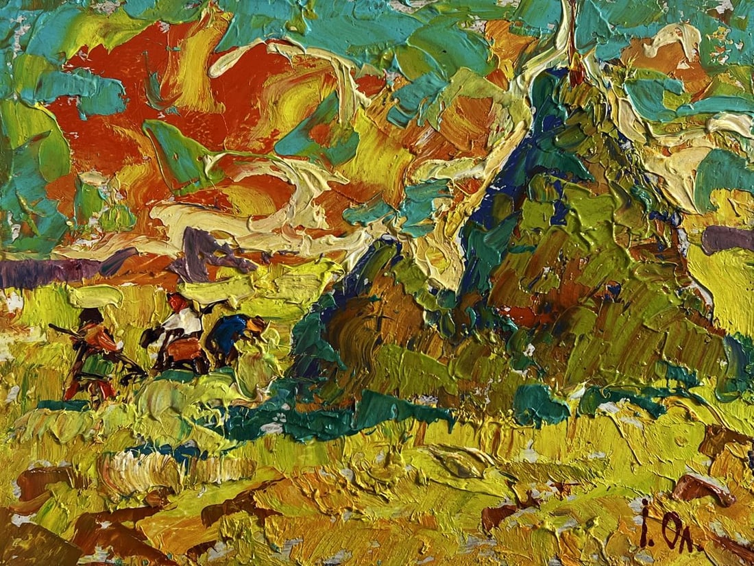 Oil painting Sunny hot day in the field Alex Kalenyuk - 3