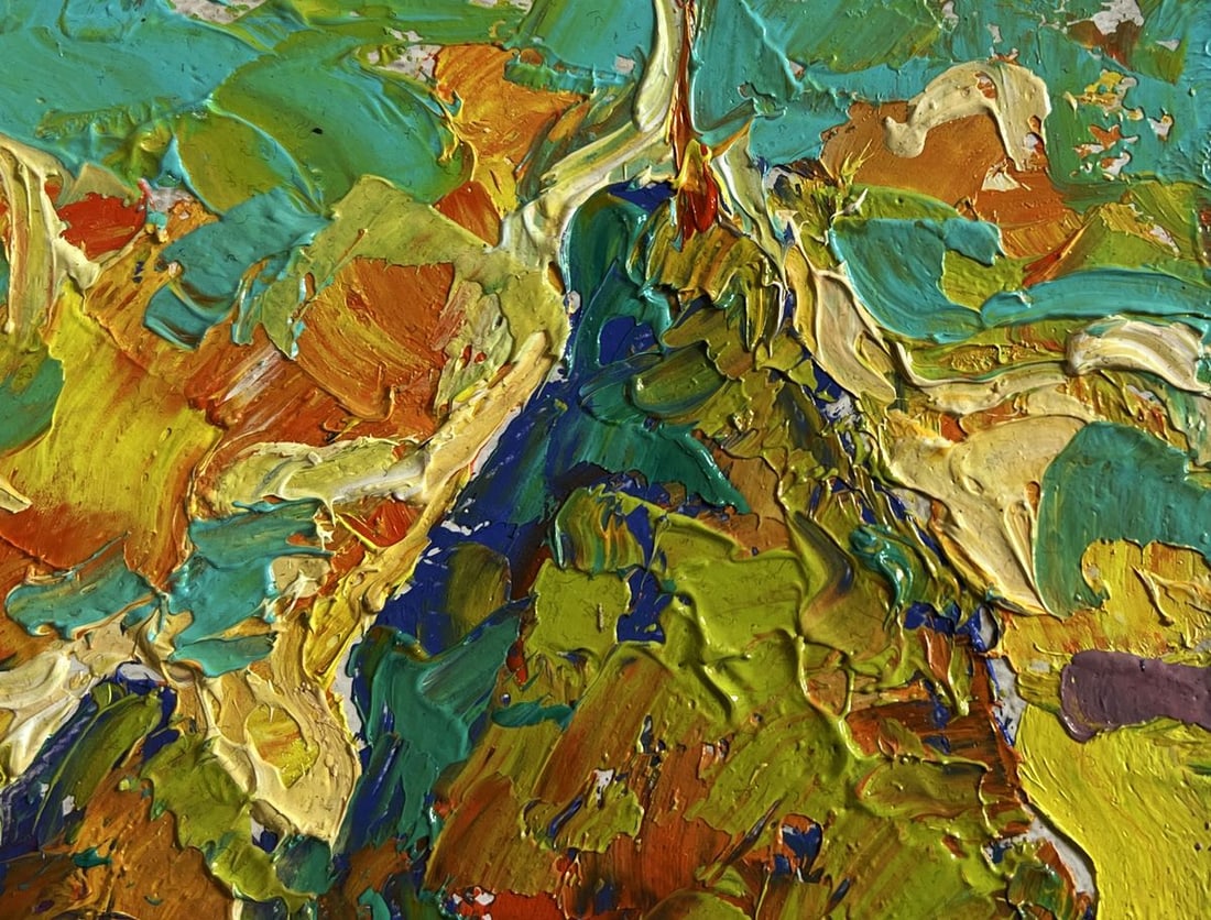 Oil painting Sunny hot day in the field Alex Kalenyuk - 4