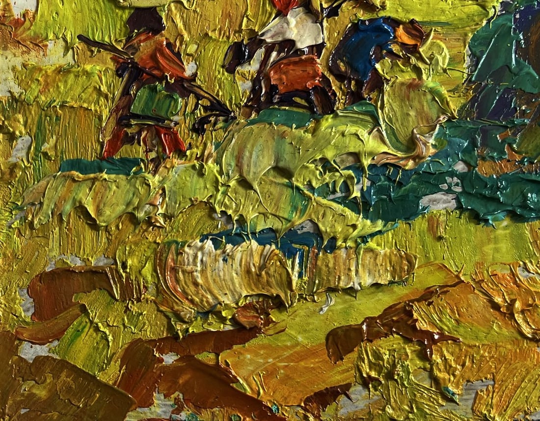 Oil painting Sunny hot day in the field Alex Kalenyuk - 5