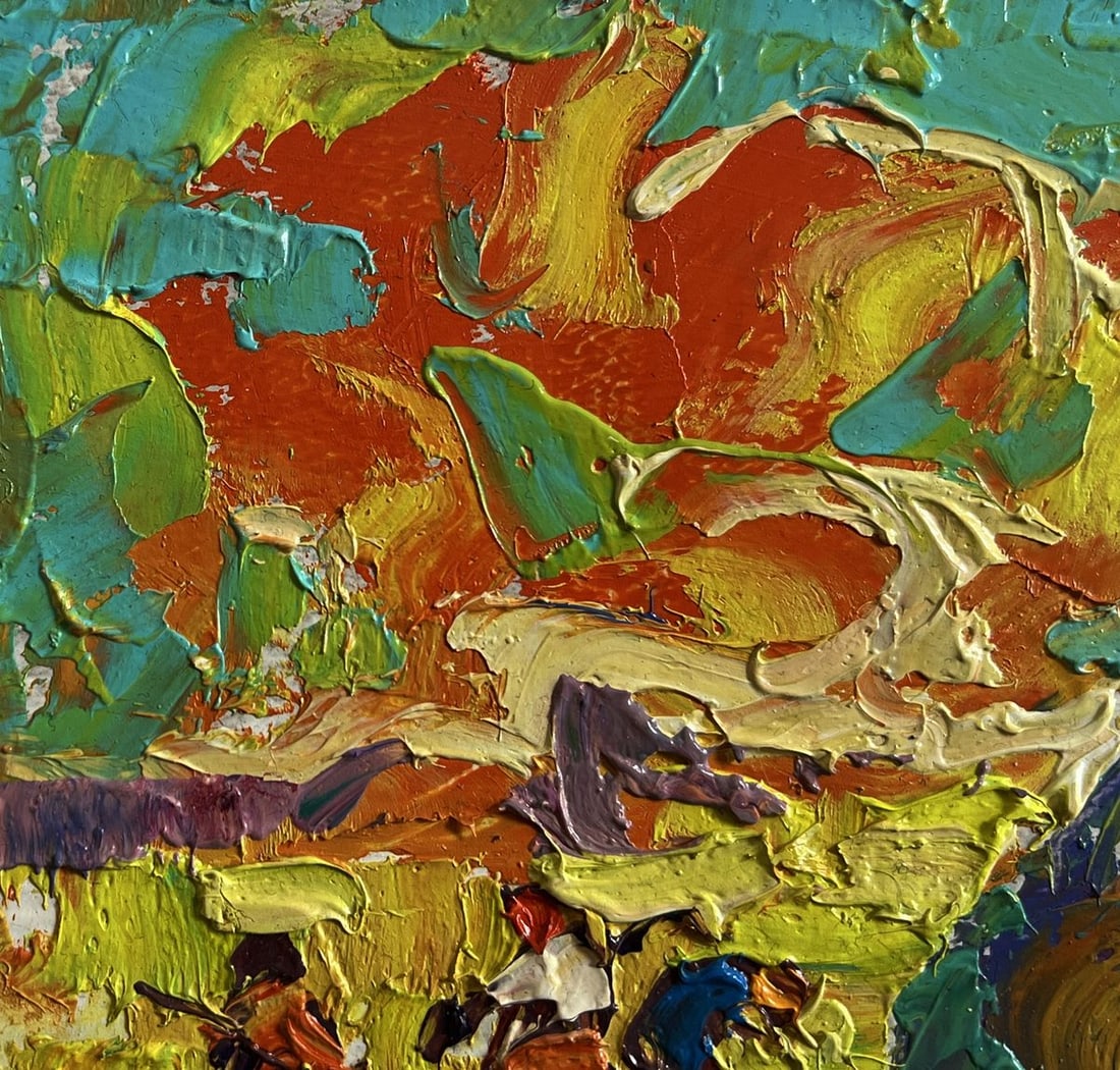 Oil painting Sunny hot day in the field Alex Kalenyuk - 6