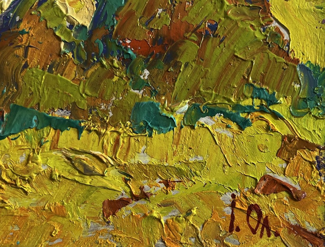 Oil painting Sunny hot day in the field Alex Kalenyuk - 7