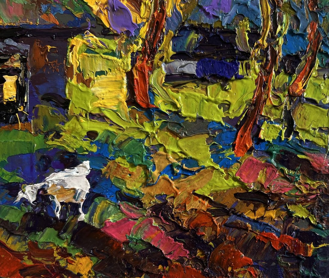 Oil painting Warm evening in the village Alex Kalenyuk - 5