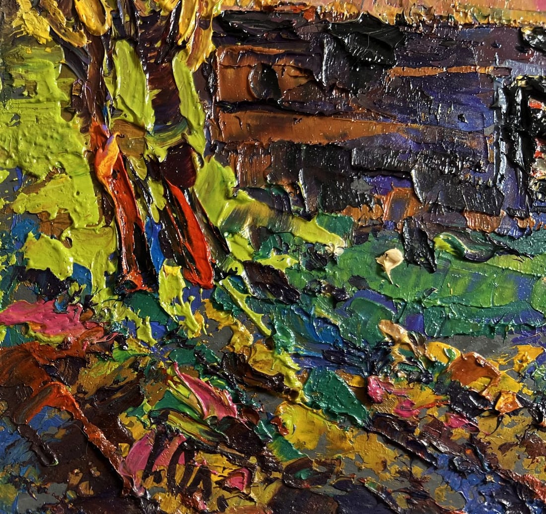 Oil painting Warm evening in the village Alex Kalenyuk - 7