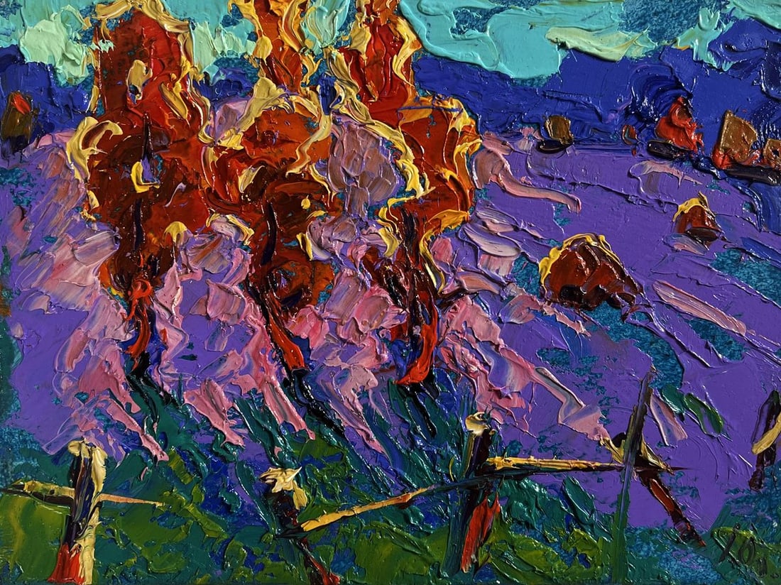 Oil painting Cool autumn evening Alex Kalenyuk - 3