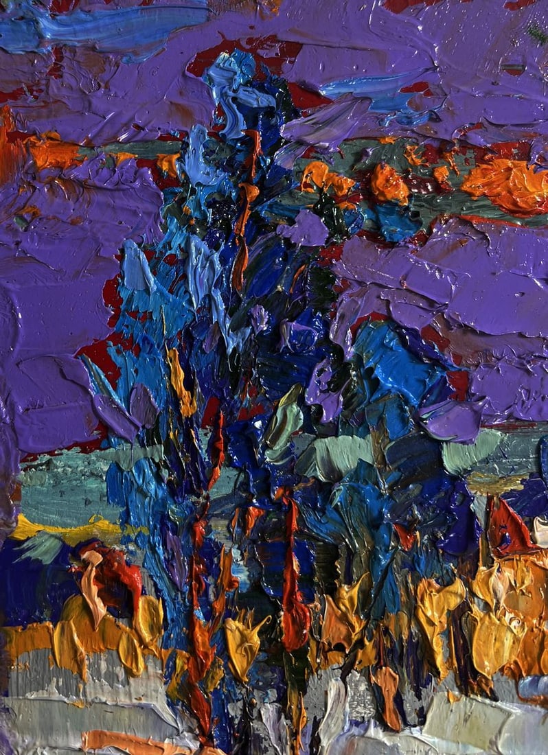Oil painting Quiet winter evening Alex Kalenyuk - 5