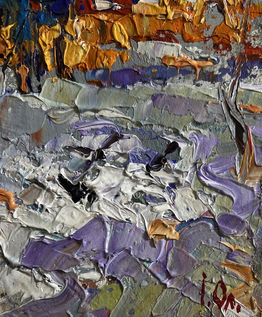 Oil painting Quiet winter evening Alex Kalenyuk - 7