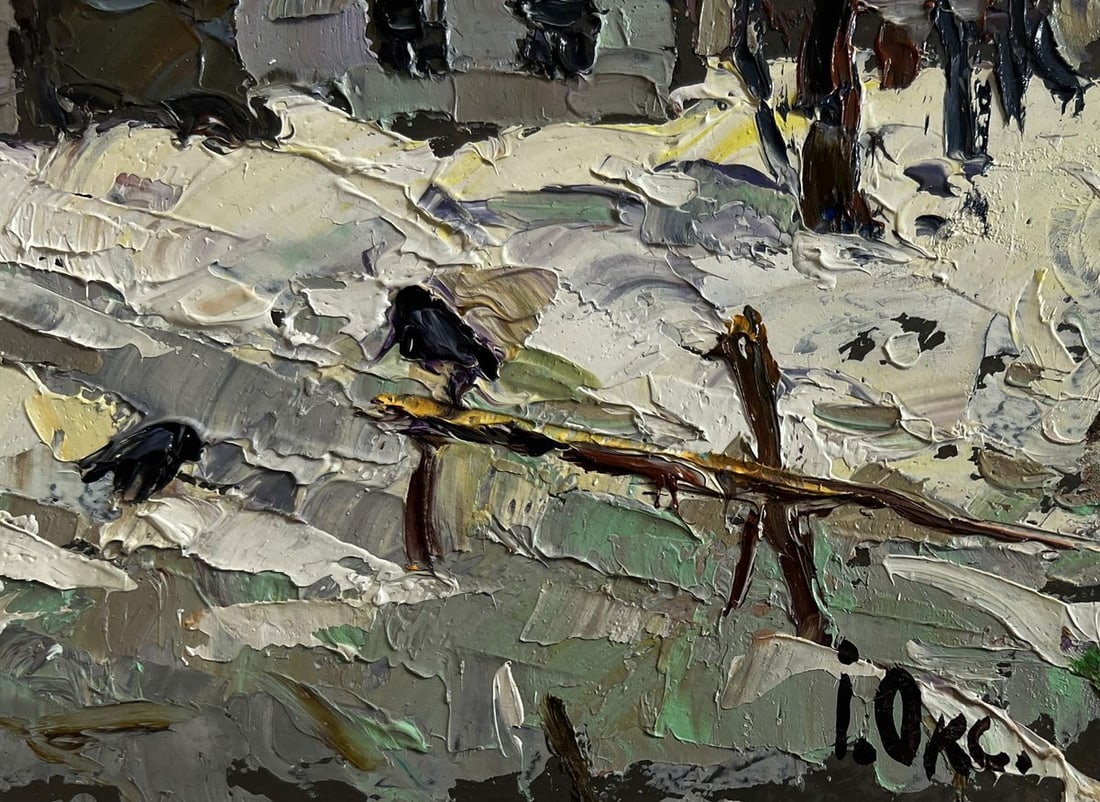 Oil painting Moonlit winter night Oksana Kalenyuk - 7