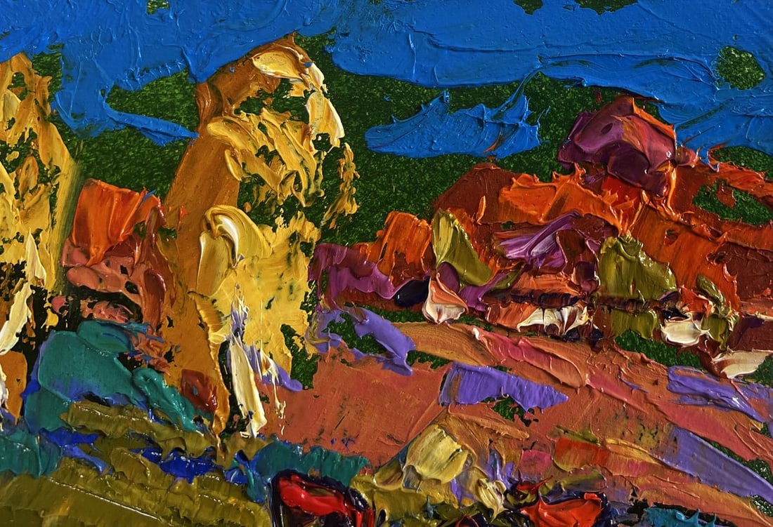 Oil painting Cattle grazing in autumn meadows Alex Kalenyuk - 4
