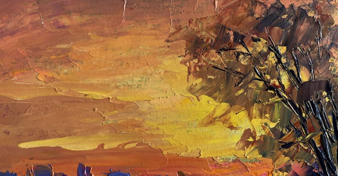 Oil painting The winter morning begins Boris Serdyuk - 5