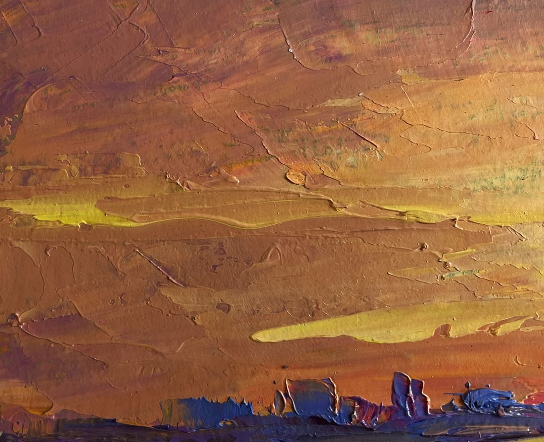 Oil painting The winter morning begins Boris Serdyuk - 6