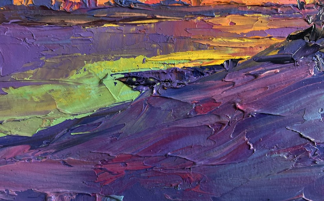 Oil painting The winter morning begins Boris Serdyuk - 8