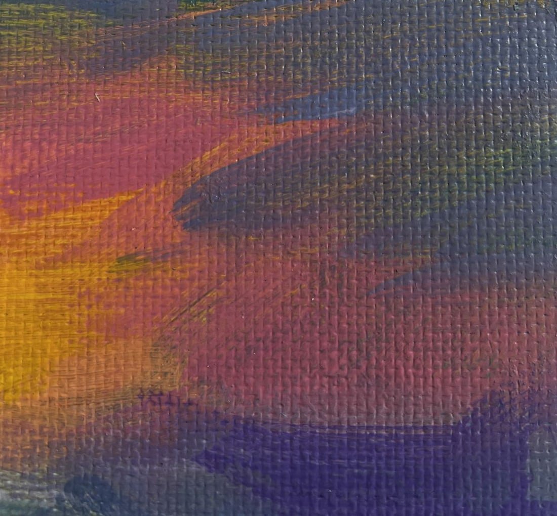 Acrylic painting Raging waves at sunset Mykhailo Patskan - 4