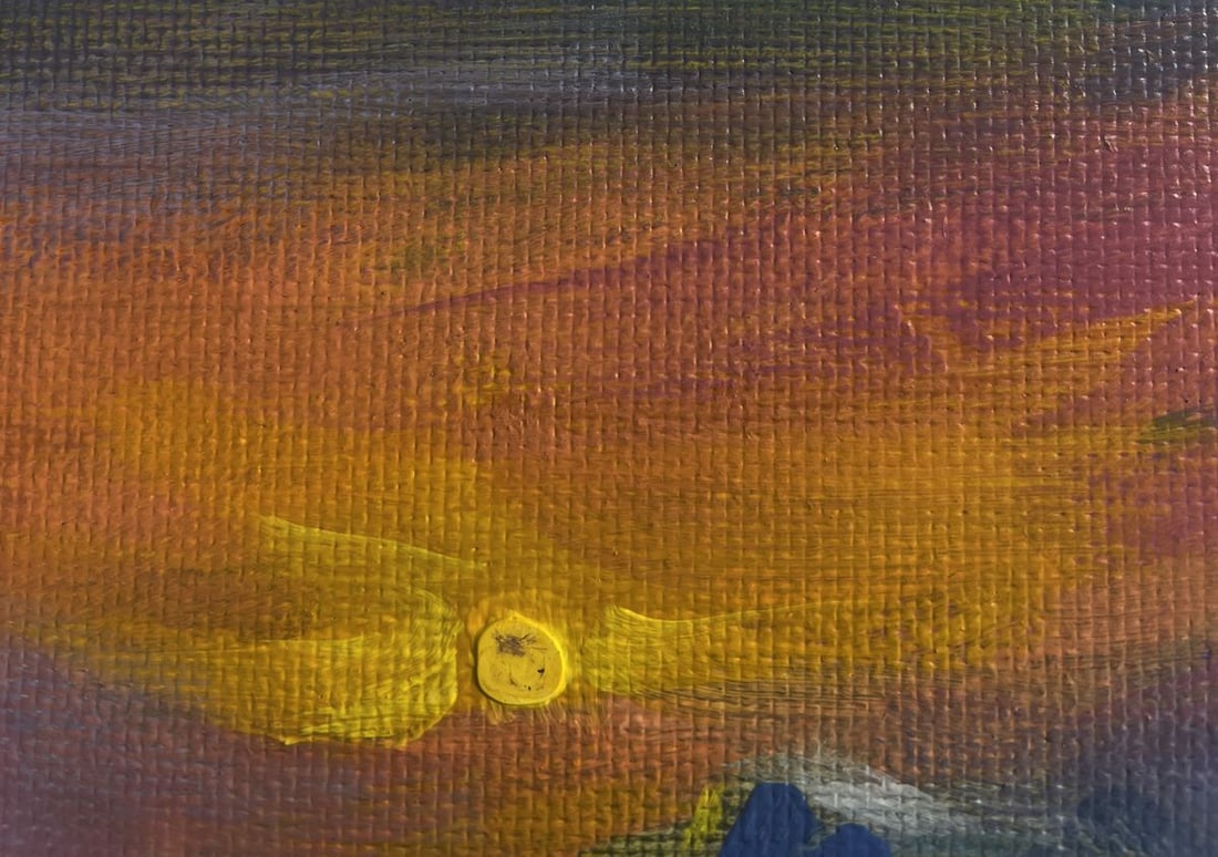 Acrylic painting Raging waves at sunset Mykhailo Patskan - 5