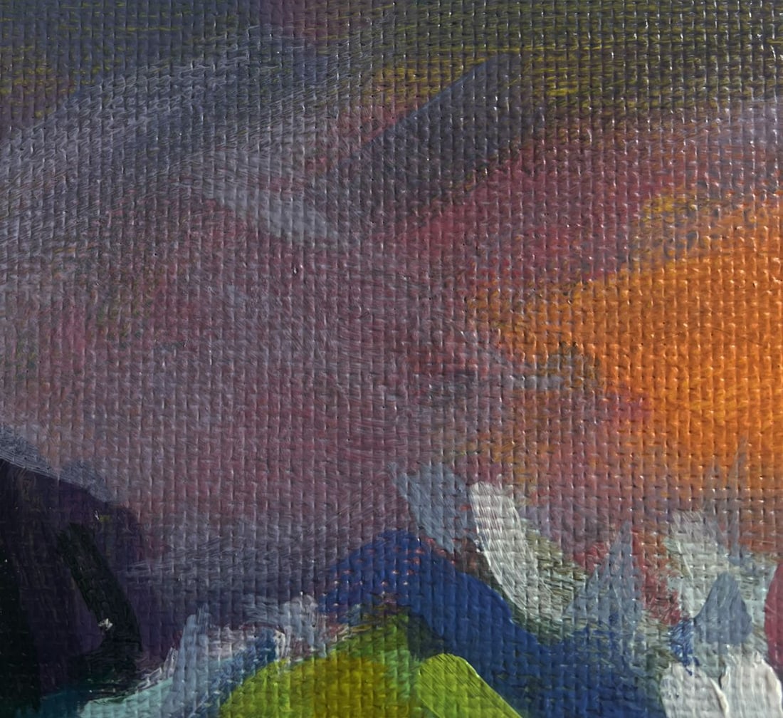 Acrylic painting Raging waves at sunset Mykhailo Patskan - 6