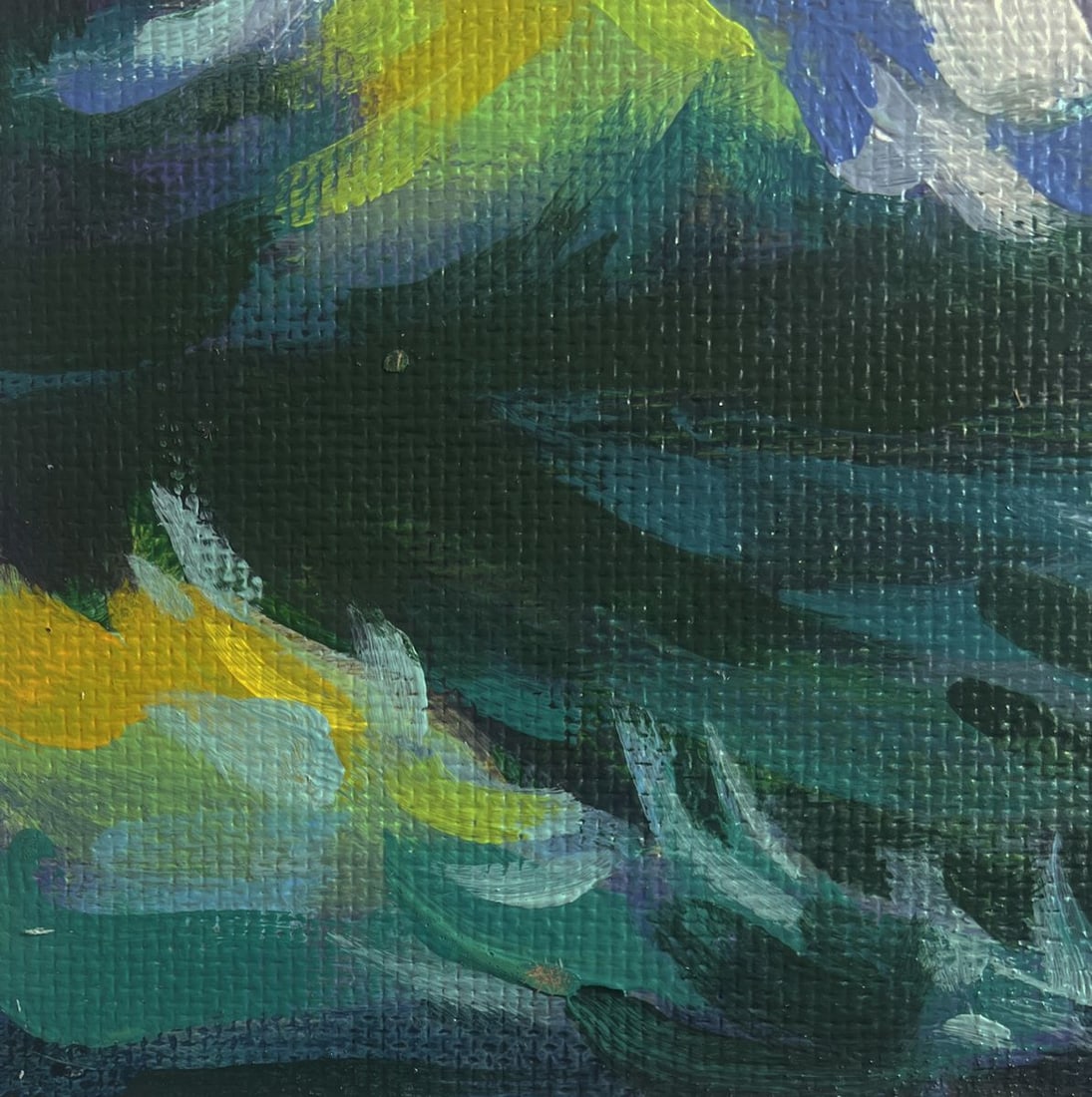 Acrylic painting Raging waves at sunset Mykhailo Patskan - 7