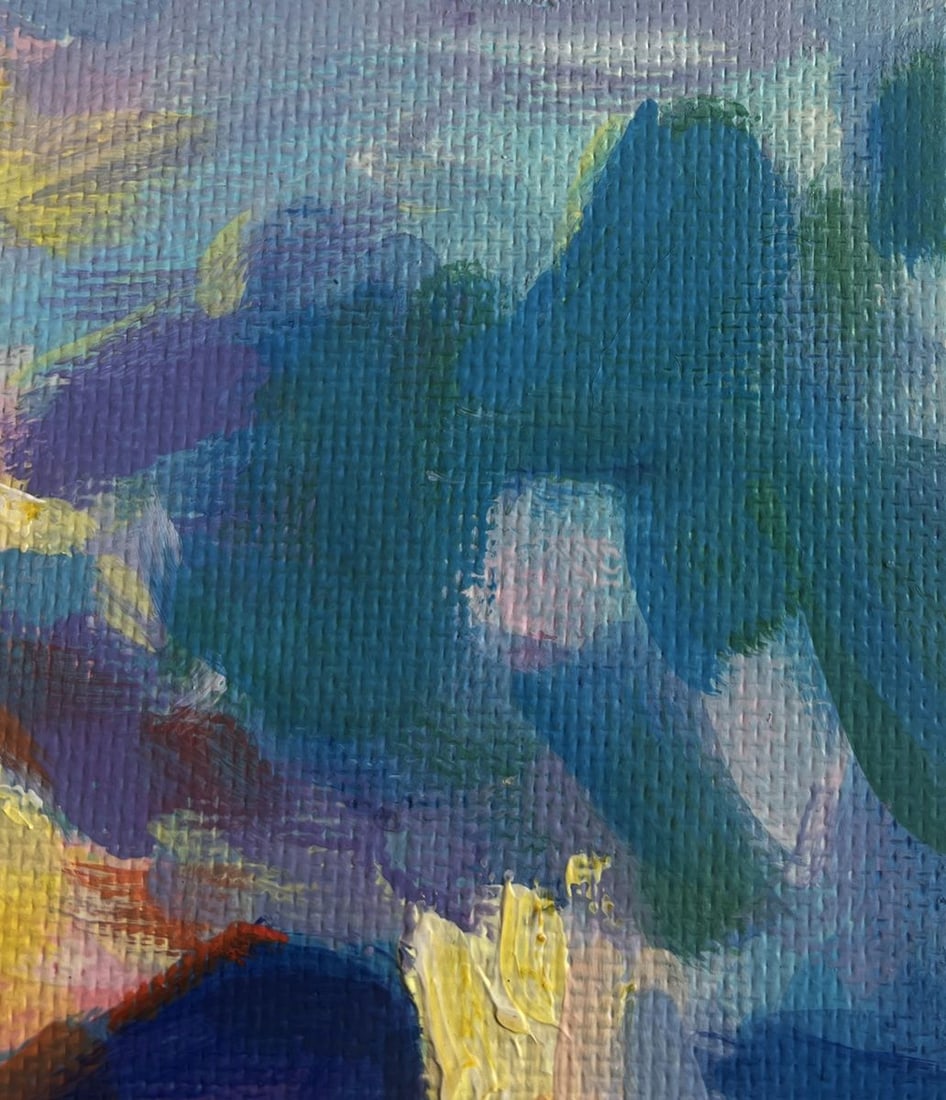 Acrylic painting Sunset over the sea horizon Mykhailo Patskan - 4