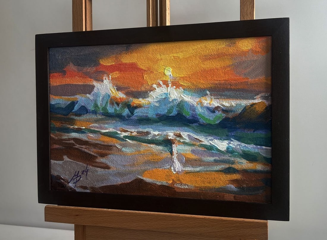 Acrylic painting The Romance of Sea Sunsets Mykhailo Patskan - 2