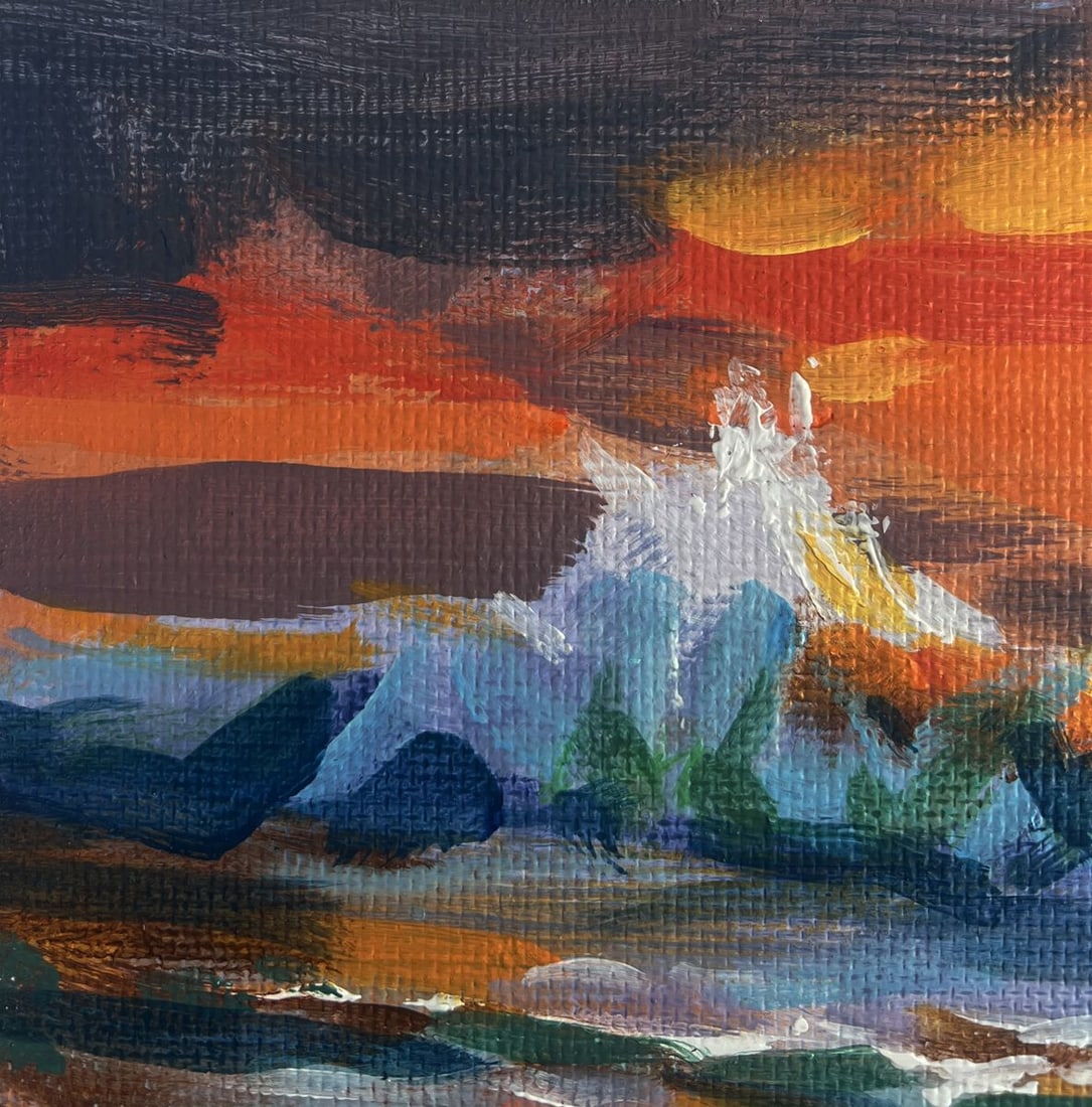 Acrylic painting The Romance of Sea Sunsets Mykhailo Patskan - 6