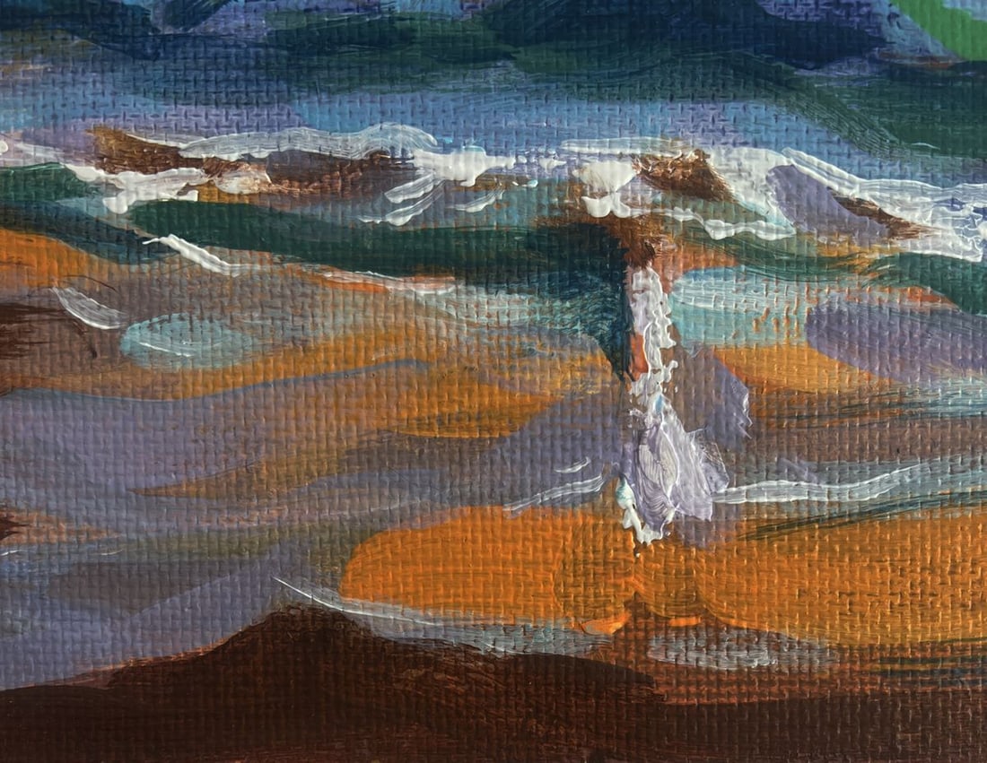 Acrylic painting The Romance of Sea Sunsets Mykhailo Patskan - 7