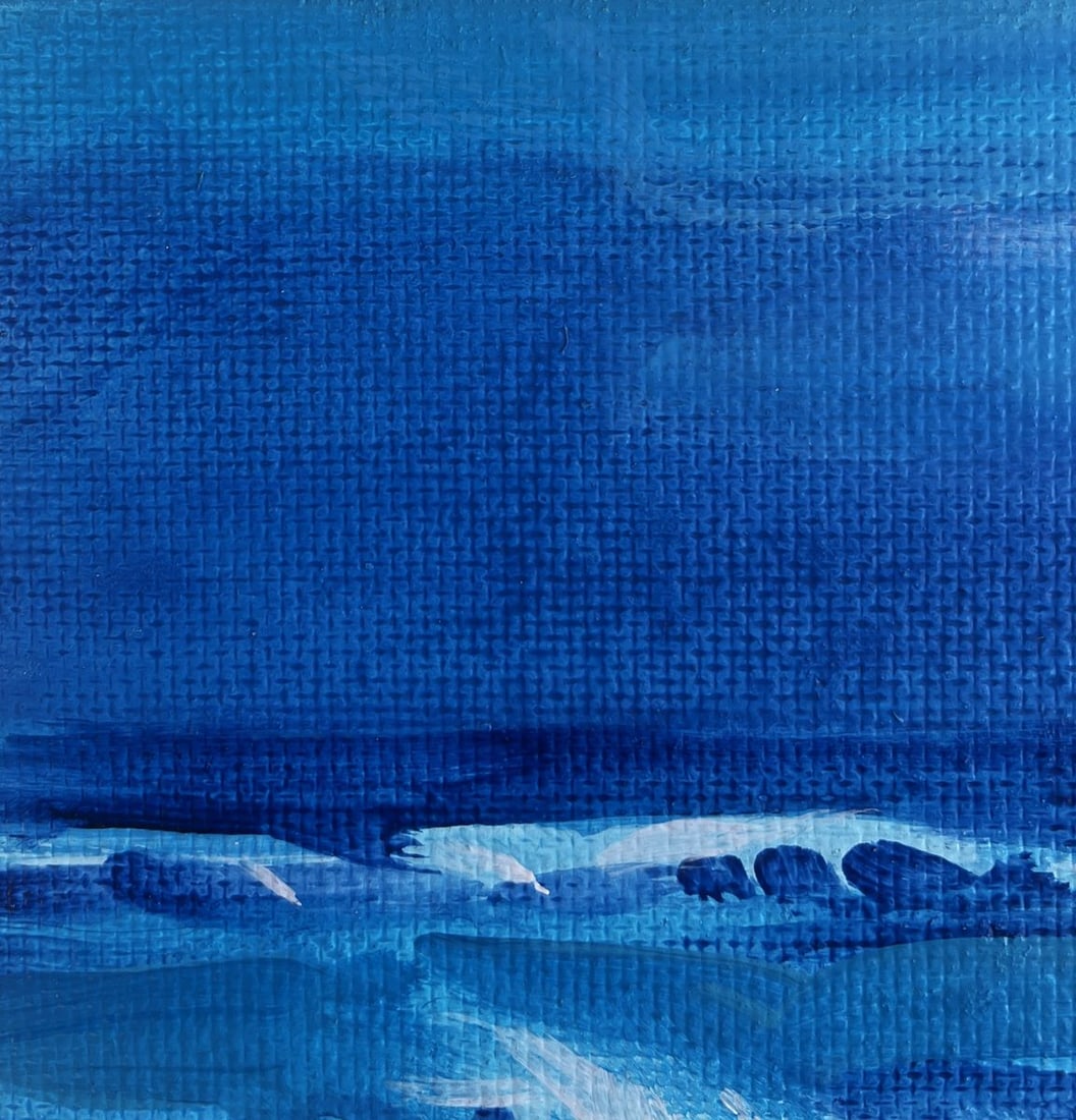 Acrylic painting The moon illuminates the sea Mykhailo Patskan - 6