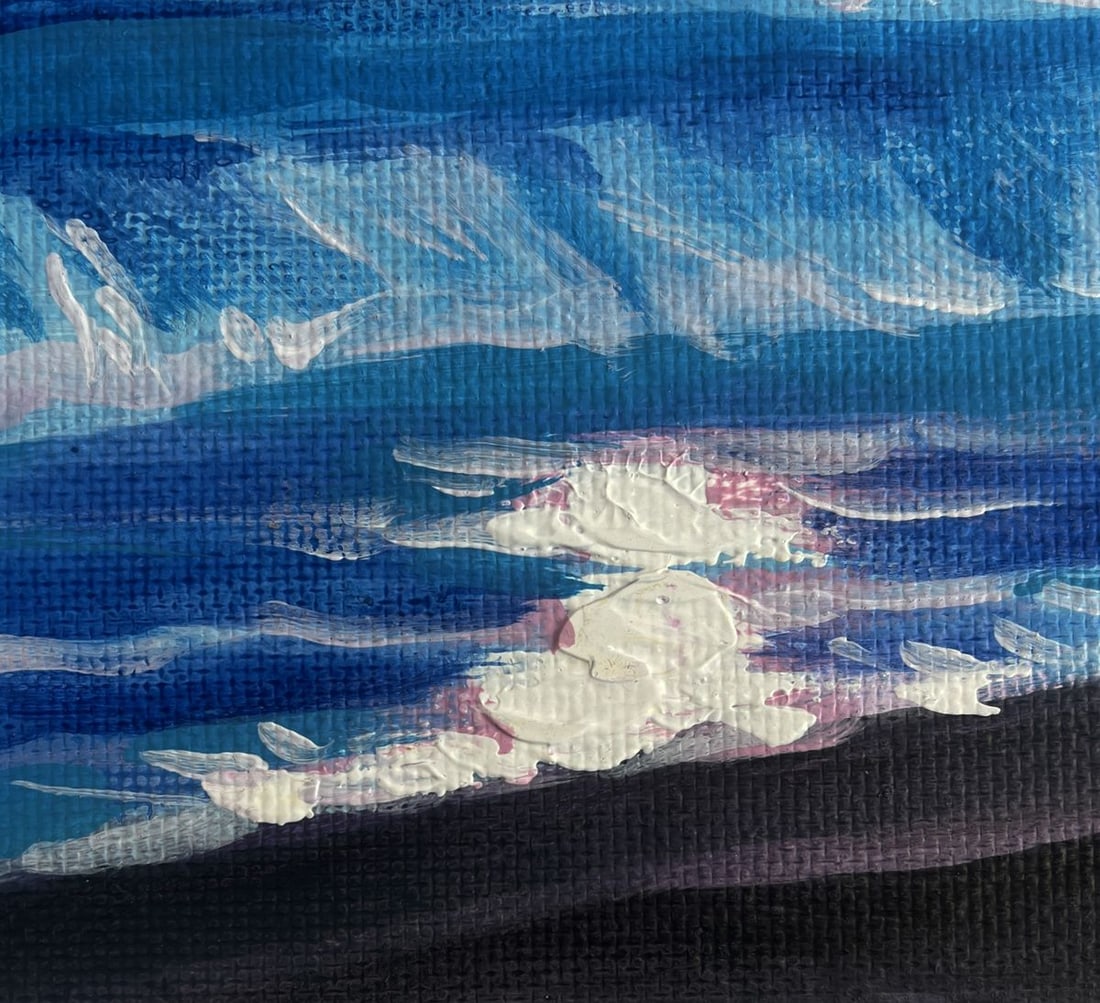 Acrylic painting The moon illuminates the sea Mykhailo Patskan - 8