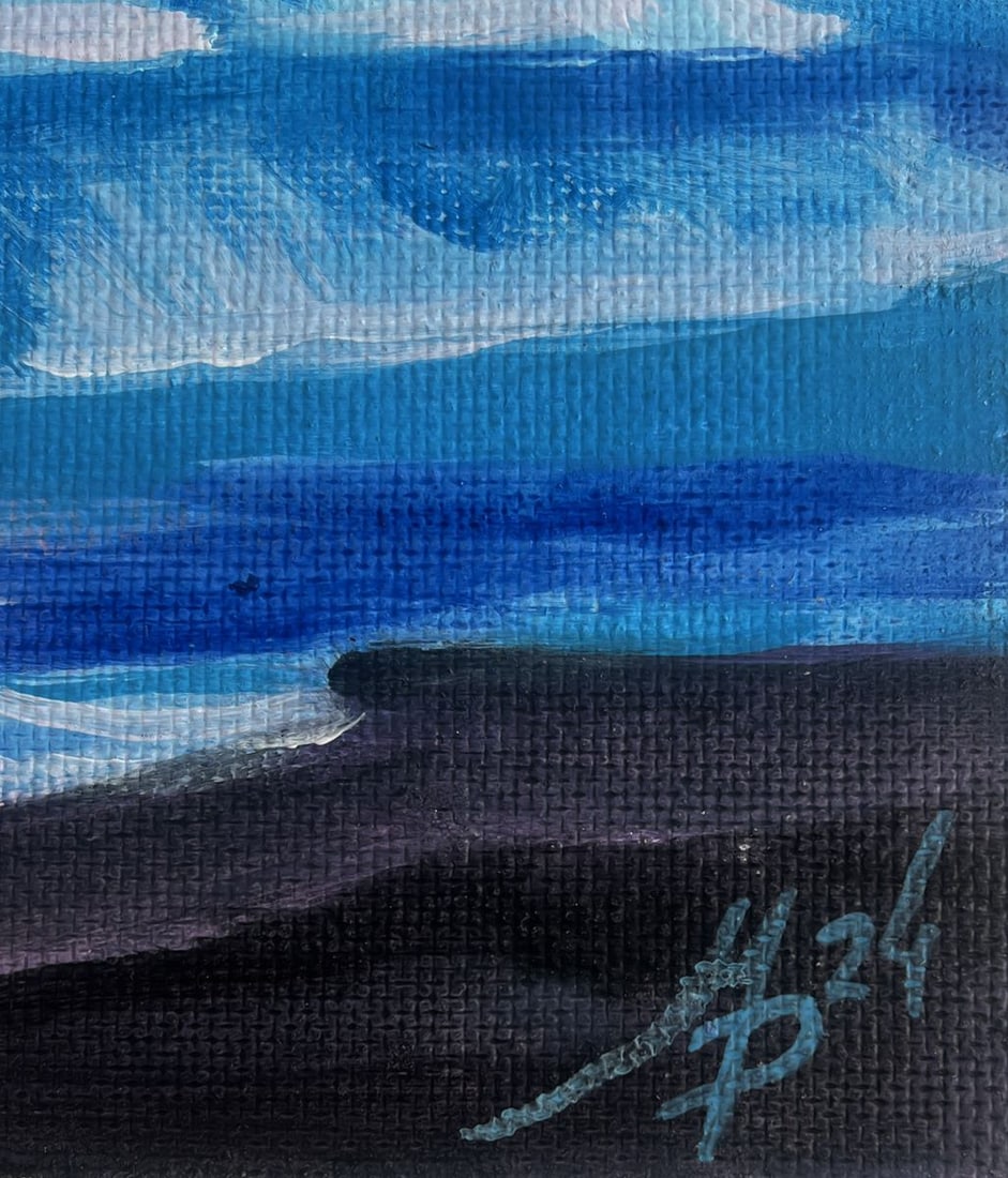 Acrylic painting The moon illuminates the sea Mykhailo Patskan - 9