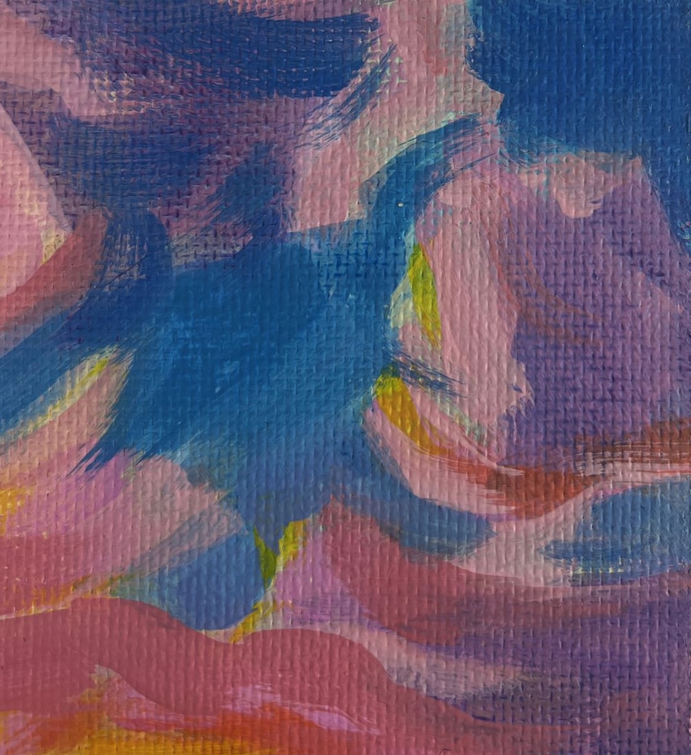 Acrylic painting Gentle sunset and raging waves Mykhailo Patskan - 4