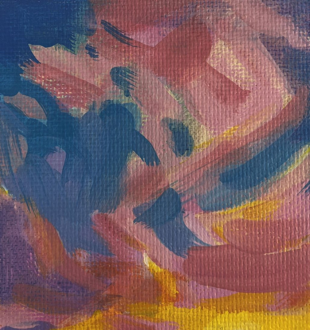 Acrylic painting Gentle sunset and raging waves Mykhailo Patskan - 5