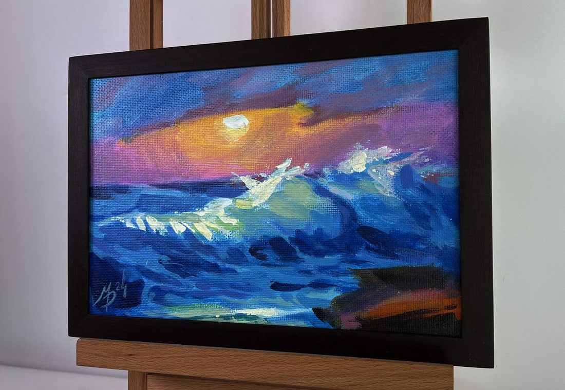 Acrylic painting Breathtaking views of the sea Mykhailo Patskan - 2