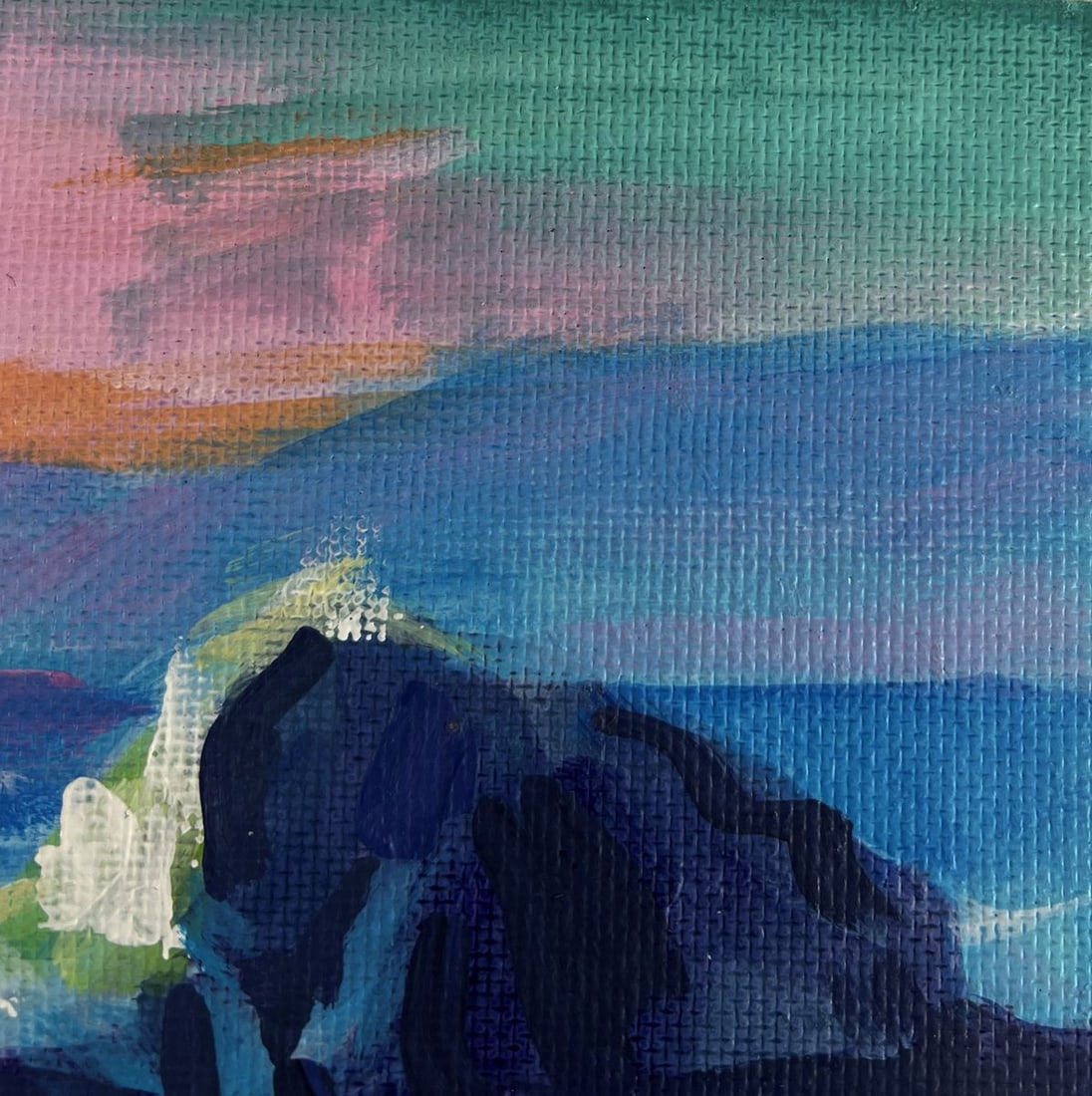 Acrylic painting Tenderness of pink sunset Mykhailo Patskan - 4