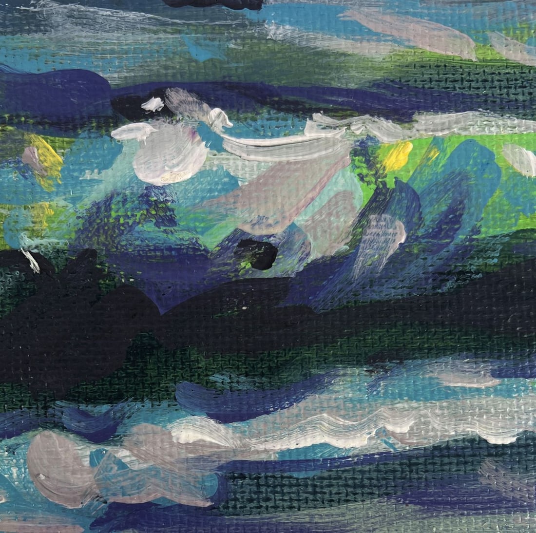 Acrylic painting Golden Sea Route into the Sunset Mykhailo Patskan - 7