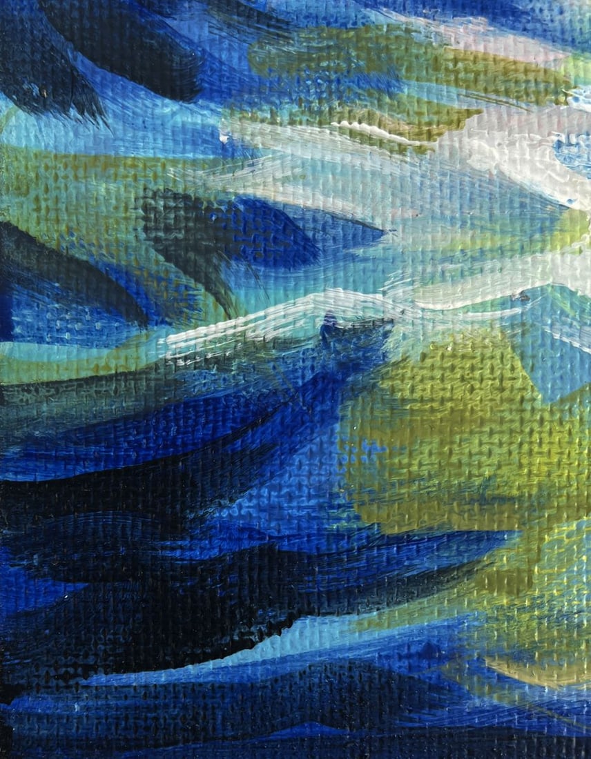 Acrylic painting Sunset behind the clouds Mykhailo Patskan - 7