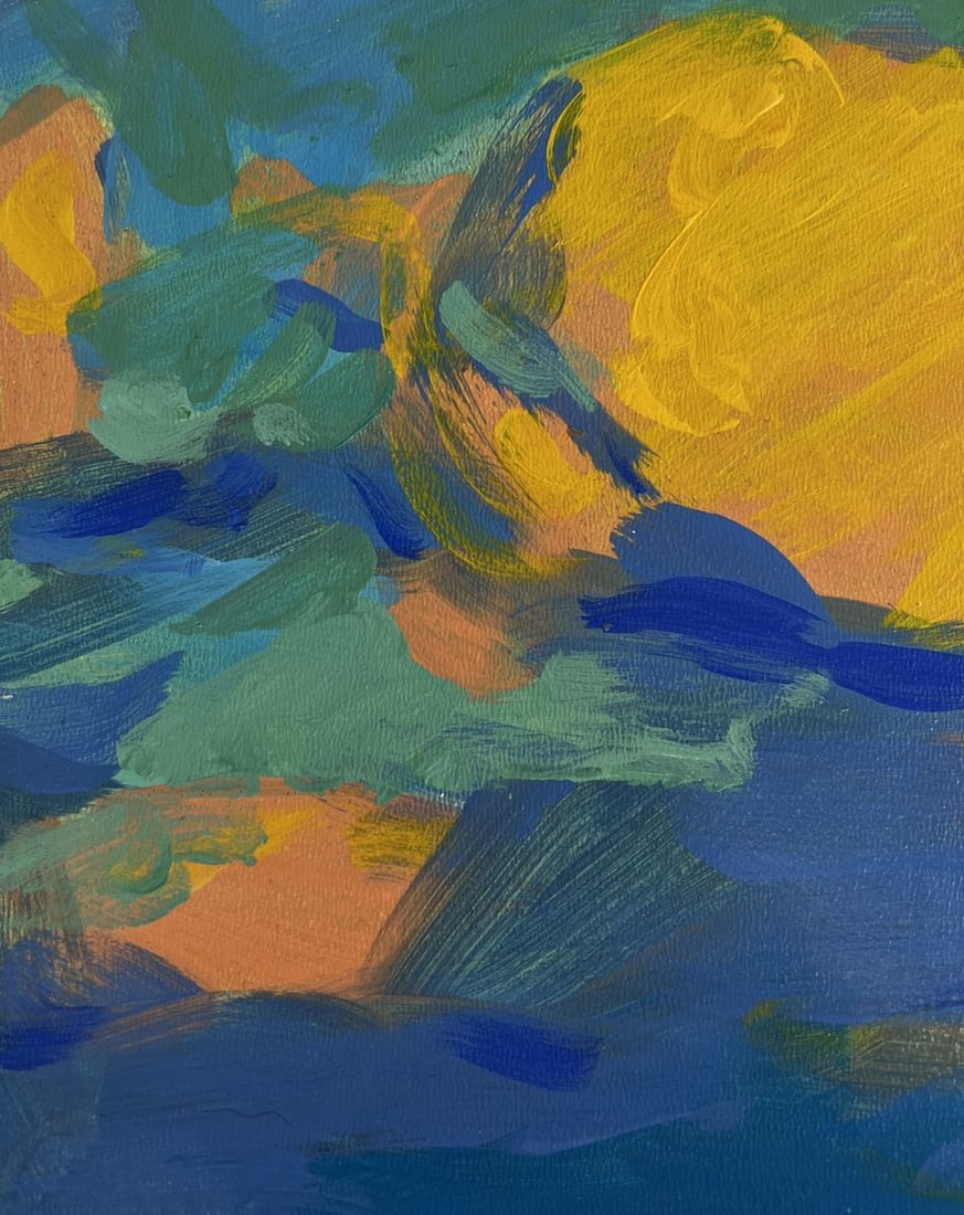 Acrylic painting Romantic sea sunset Mykhailo Patskan - 5