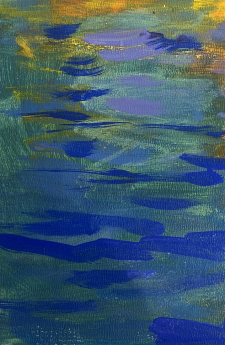 Acrylic painting Romantic sea sunset Mykhailo Patskan - 7