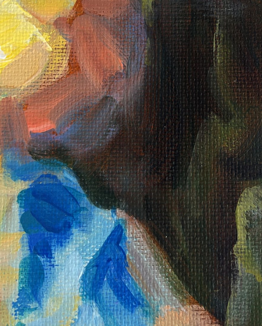 Acrylic painting Yellow sunset at sea Mykhailo Patskan - 4