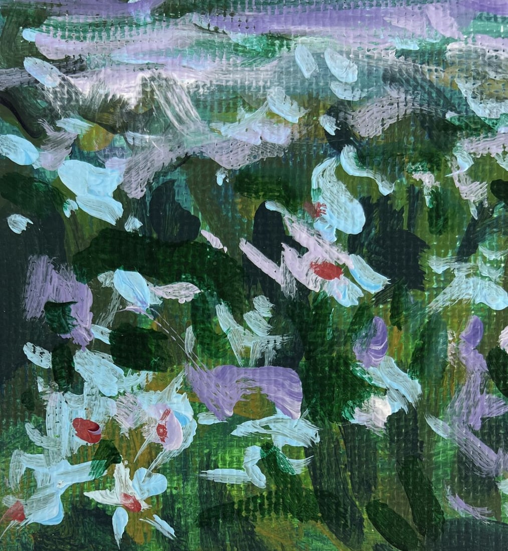 Acrylic painting Sunset and chamomile field Mykhailo Patskan - 7
