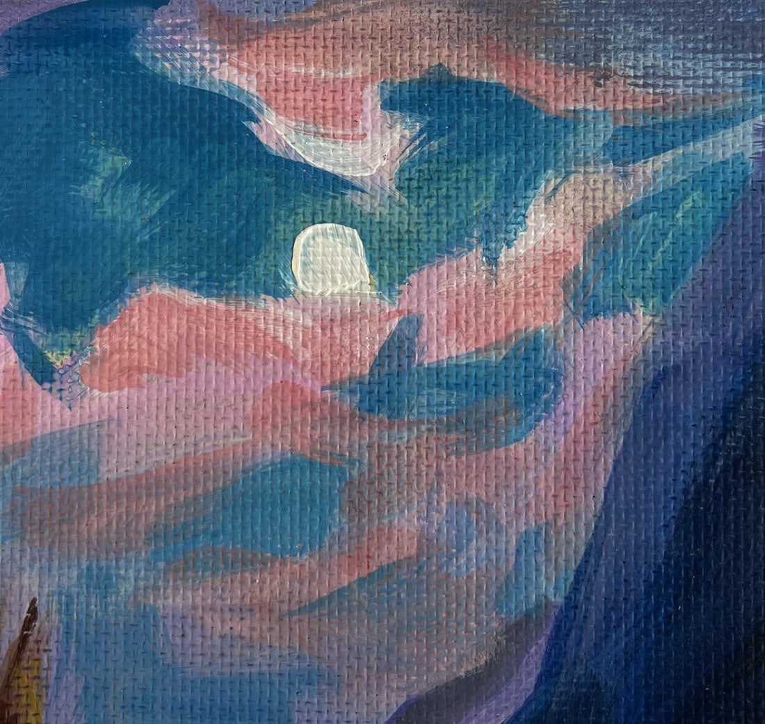 Acrylic painting Moonlit Night at Sea Mykhailo Patskan - 5