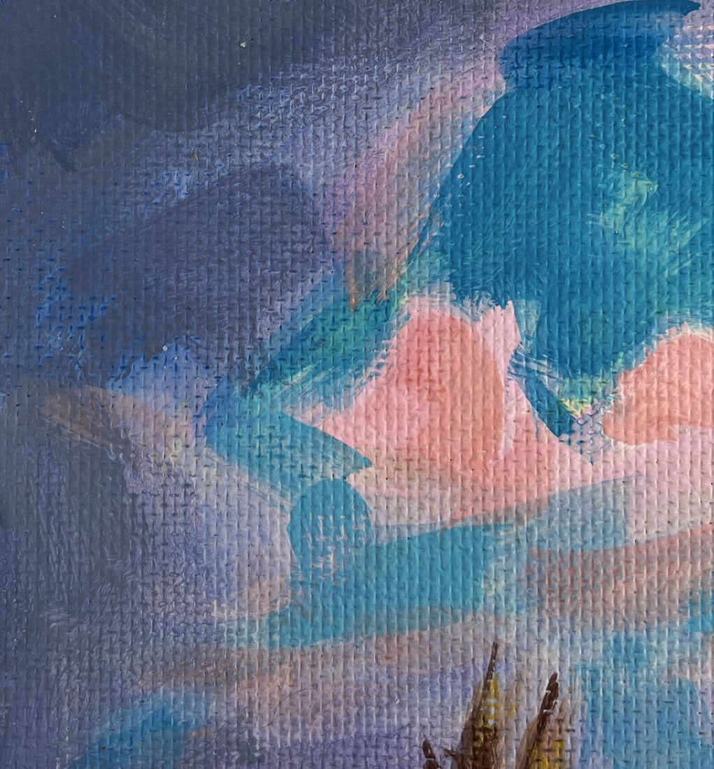 Acrylic painting Moonlit Night at Sea Mykhailo Patskan - 6