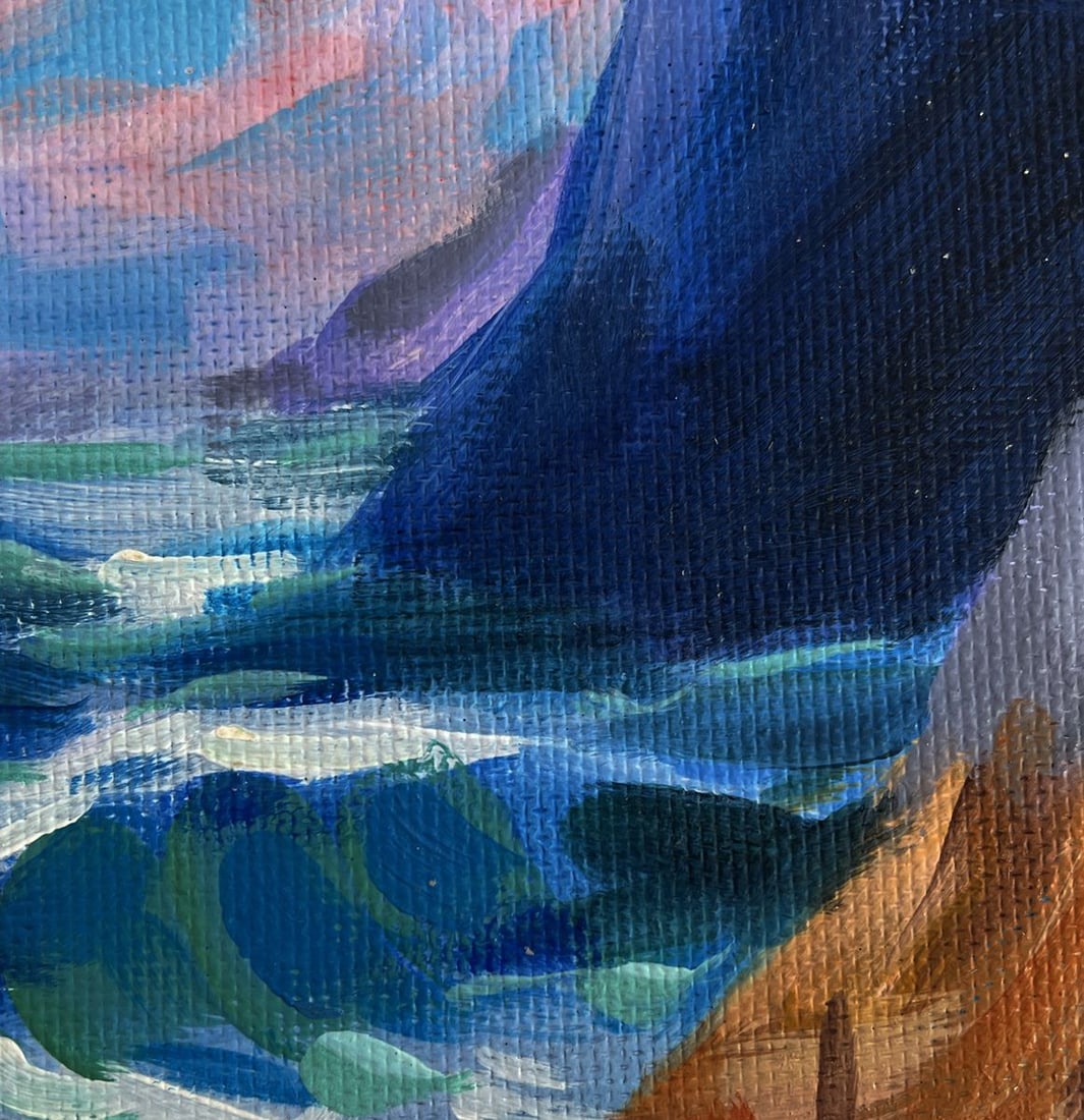 Acrylic painting Moonlit Night at Sea Mykhailo Patskan - 8