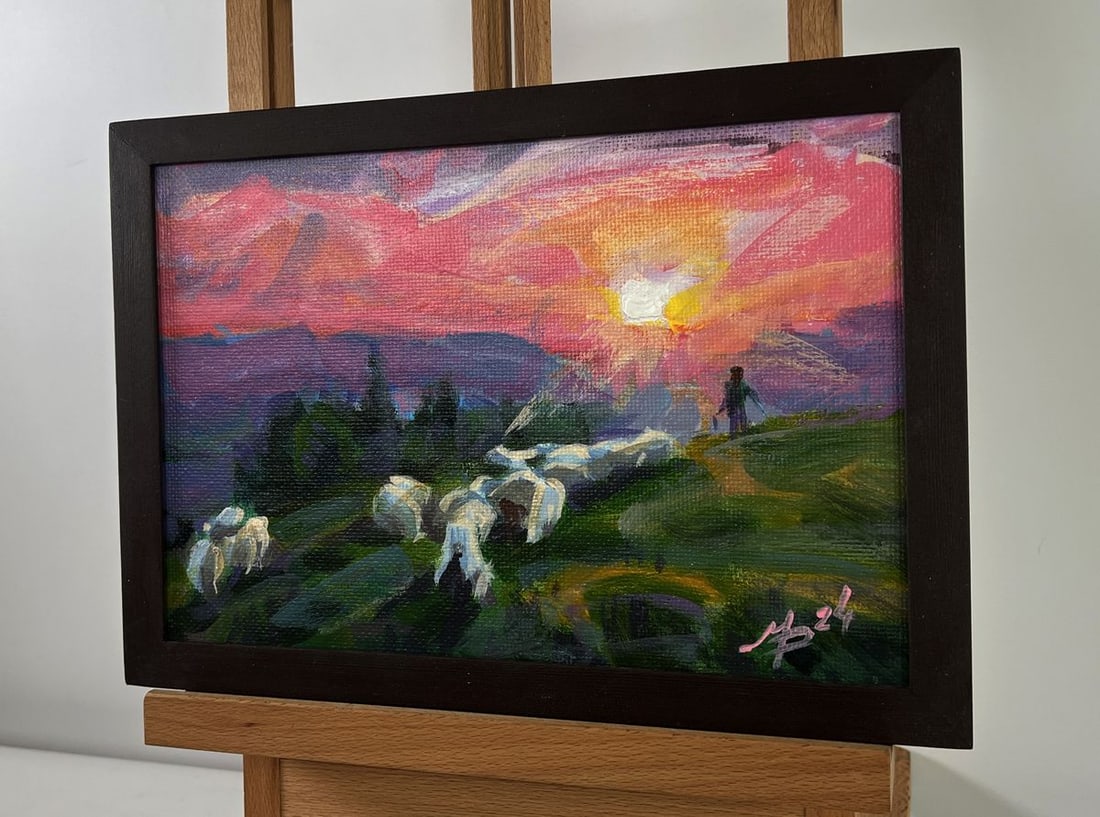 Acrylic painting Summer morning Mykhailo Patskan - 2