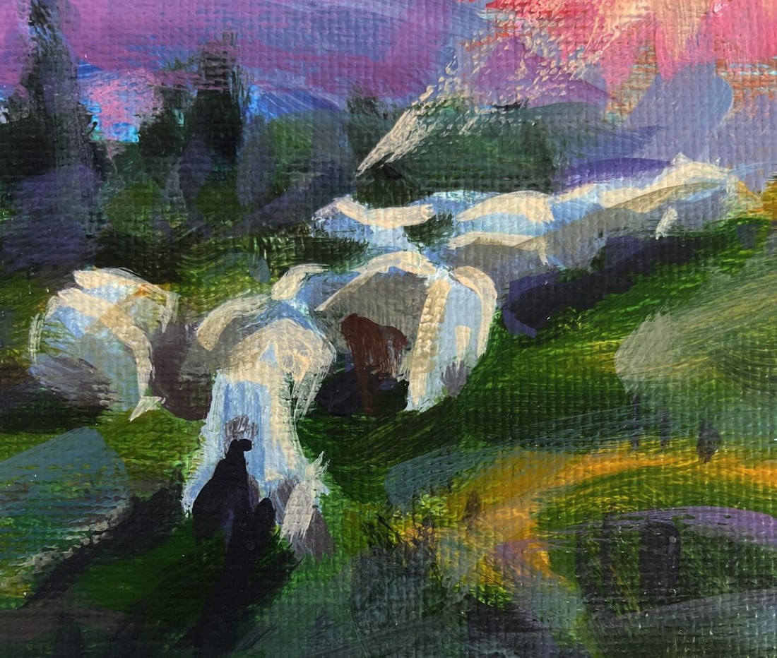 Acrylic painting Summer morning Mykhailo Patskan - 8