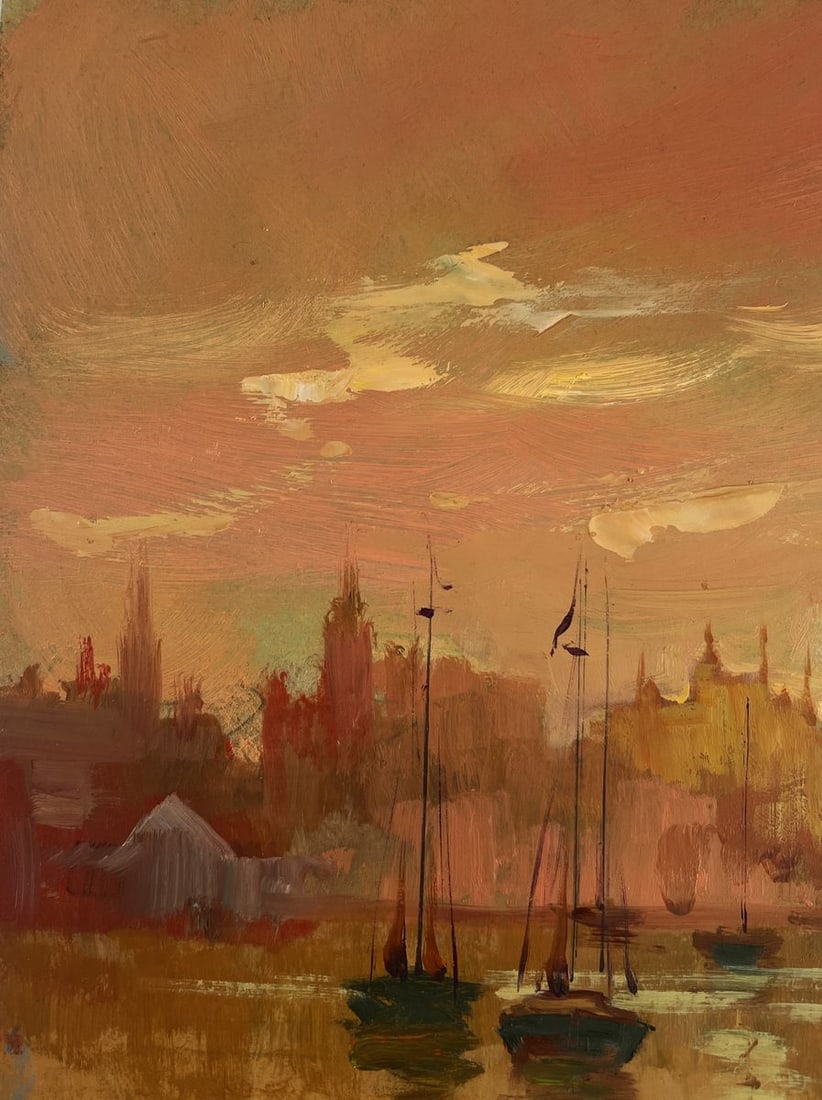 Oil painting Venice romantic sunset Yuriy Suprunchuk - 6