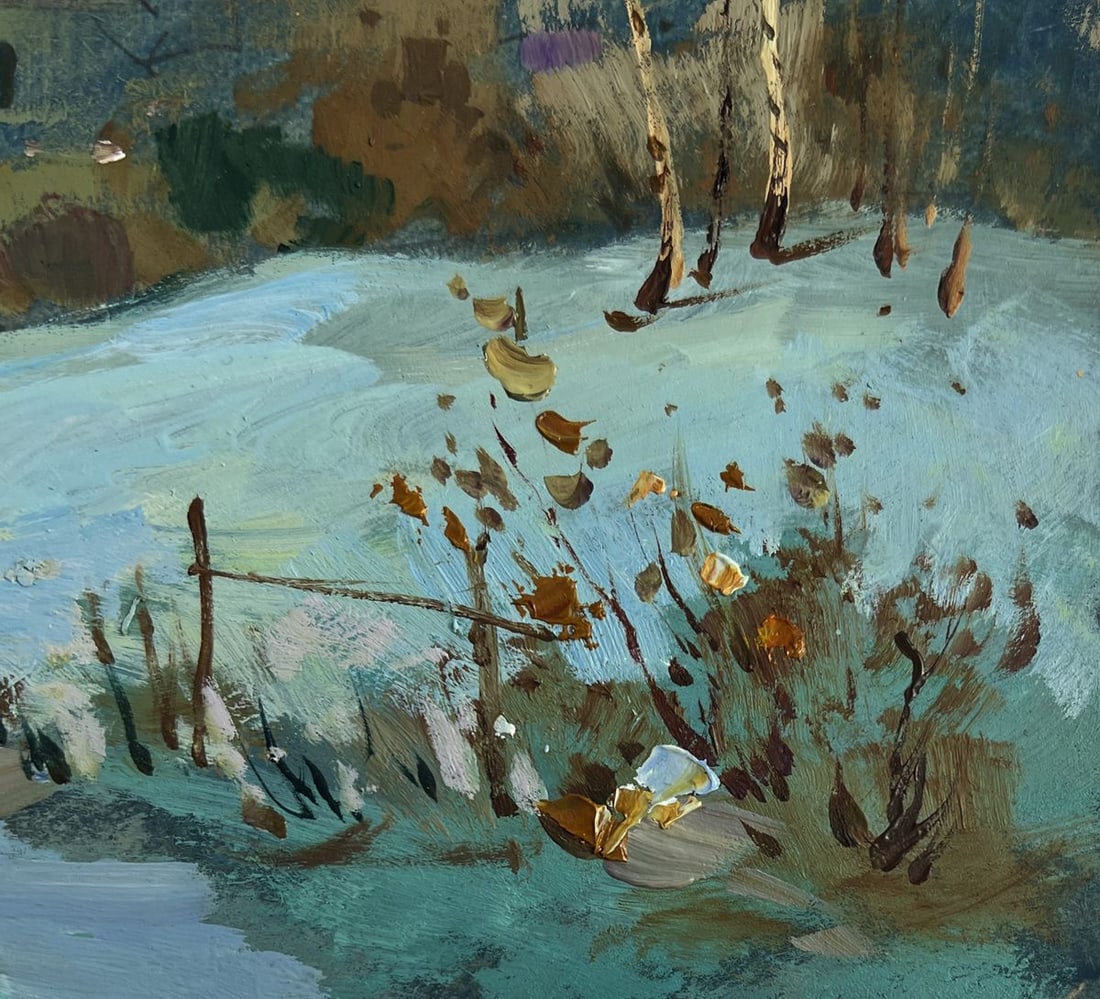 Oil painting Sunset behind the village Yuriy Suprunchuk - 7